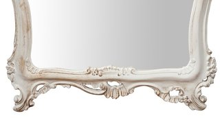 Specchiera da parete in legno finitura bianco anti