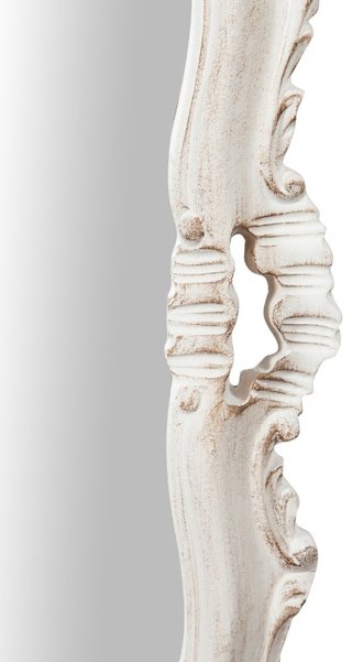Specchiera da parete in legno finitura bianco anti