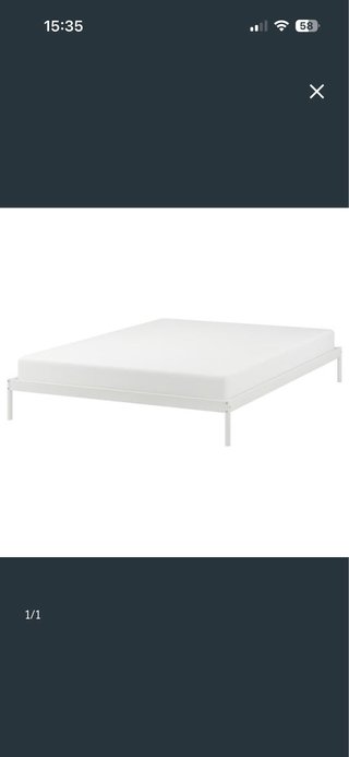 Cama y somier  VEVELSTAD IKEA