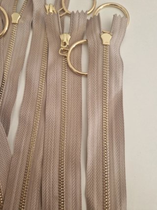 Lote de costura 5 cremalleras metal
