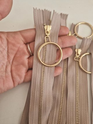 Lote de costura 5 cremalleras metal