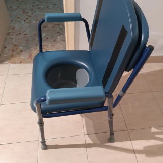 Silla WC inodoro acolchada,montada,sin caja
