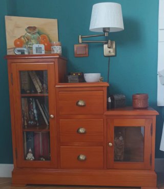 Conjunto mesitas noche madera maciza