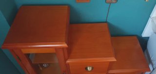 Conjunto mesitas noche madera maciza