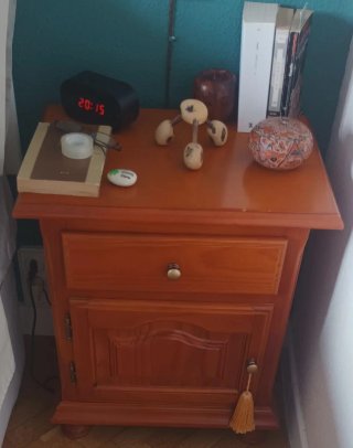 Conjunto mesitas noche madera maciza