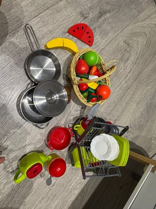 Cocina de juguete con luz y utensilios de cocina