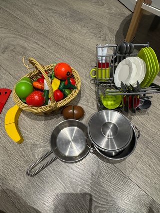 Cocina de juguete con luz y utensilios de cocina