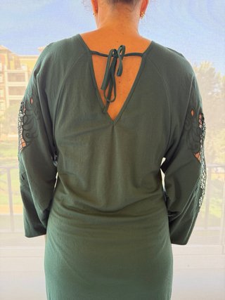 Vestido largo verde zara L