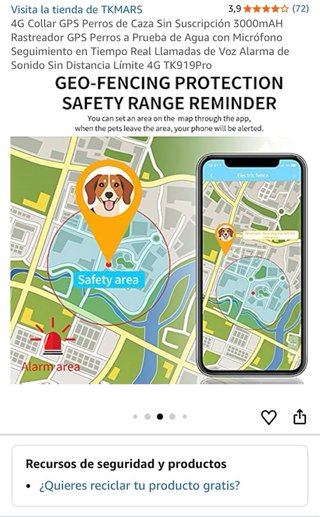 Collar para perro con gps 4G y micrófono