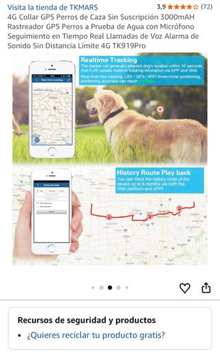 Collar para perro con gps 4G y micrófono