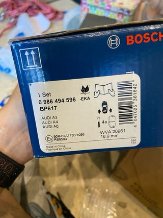 Pastillas traseras audi volkswagen