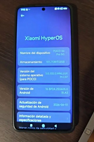 Poco x6 Pro..12 GB de RAM y 512 GB Almacenamiento
