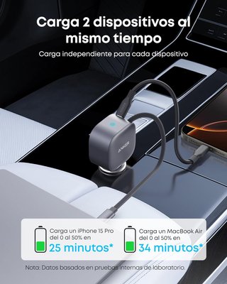Anker Cargador Coche USB-C 75W compacto