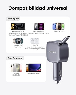 Anker Cargador Coche USB-C 75W compacto