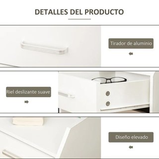 Cajonera Oficina 4 Cajones Archivador con Ruedas