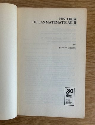 Historia de las matemáticas. I y II. Collette