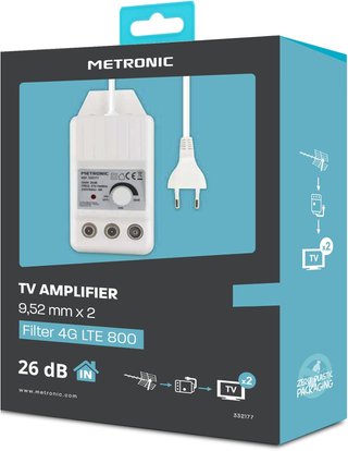 Metronic amplificador antena TV interior TDT