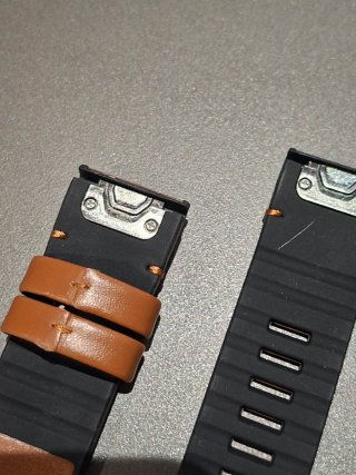 Correa piel marron reloj Garmin Fenix