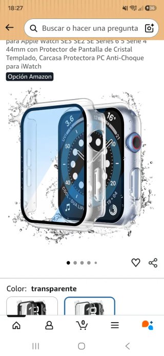 Misxi [2-Piezas] Transparente Funda Impermeable pa
