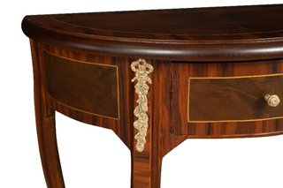 Tavolino Consolle in legno impiallacciato noce arr