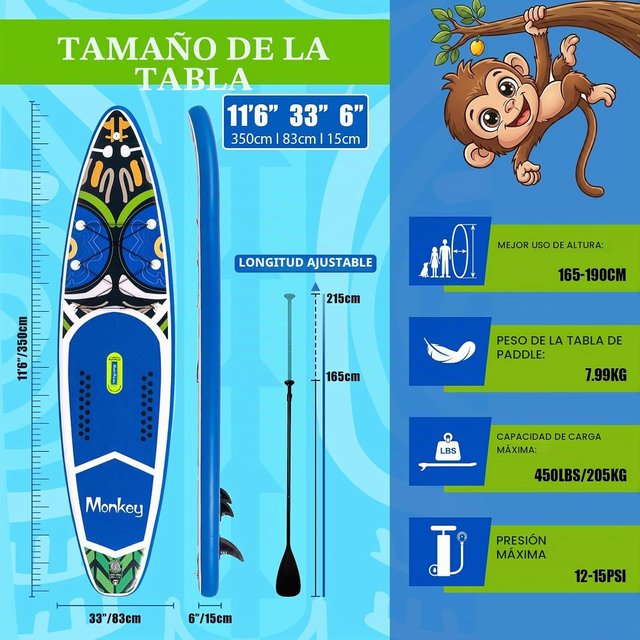 Paddle Surf Hinchable 350×83×15 cm | Kit completo
