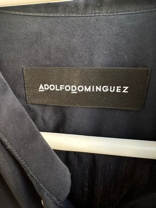 Camisa Adolfo Domínguez azul marino cuello mao L