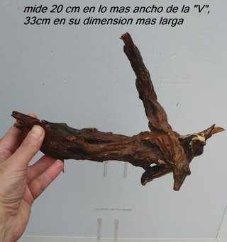 tronco de acuario decorativo 37x15cm