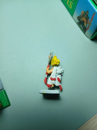 Leones blancos más mago alto elfo. Warhammer