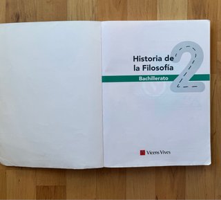 libro de Historia de la filosofía, 2 Bachillerato