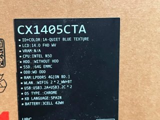 Ordenador portátil ASUS Chromebook CX1405CTA 14"