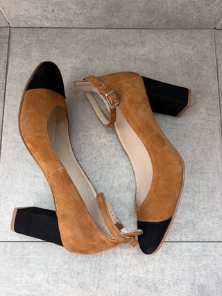 Zapatos bicolor de tacón de Patsy (modelo Belén)