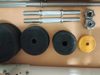 Conjunto de pesas y barras