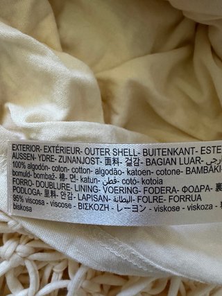 Vestido crochet y flecos Massimo Dutti