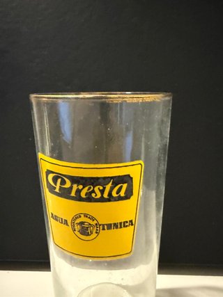 Vaso publicitario vintage tónica Presta