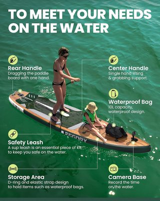 Tabla de Paddle Surf SUP 335cm madera