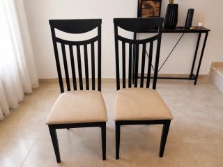 8 sillas madera