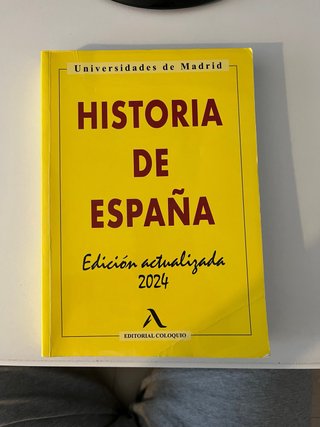 Libro de historia de España de segundo de bach