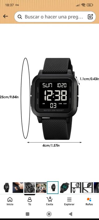 Reloj hombre negro