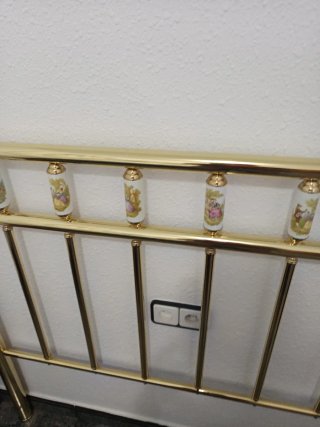 Cabecero cama dorado