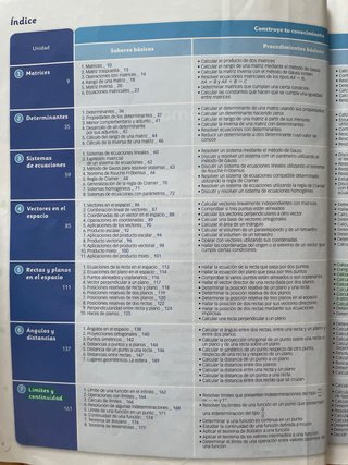 Libro Matemáticas II, 2 Bachillerato, Santillana