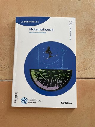 Libro Matemáticas II, 2 Bachillerato, Santillana