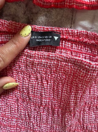 Conjunto de falda y top de zara de cuadro vicky