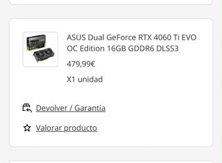 Ordenador gaming Asus 4060ti 16GB