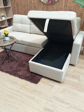 sofa cama con arcon beige