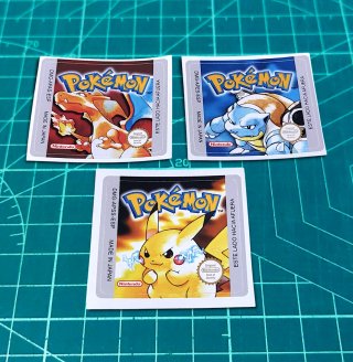 Set Pegatinas Pokémon Rojo Azul y Amarillo