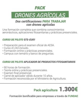 Curso piloto de drones + piloto aplicador fitofito