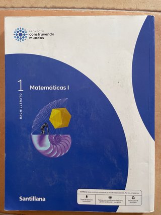 libro Matemáticas I, 1 Bachillerato