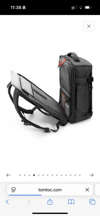 Mochila tomtoc 40 litros