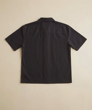 Camicia Con Colletto Cubano In Misto Lino Oversize