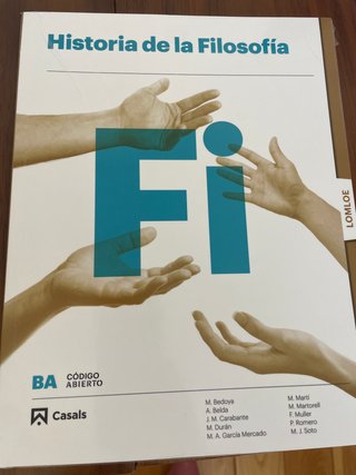 Historia de la filosofía Bachillerato 2